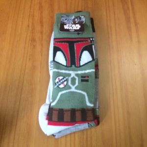 Two Pairs Star Wars Boba Fett Crew Socks